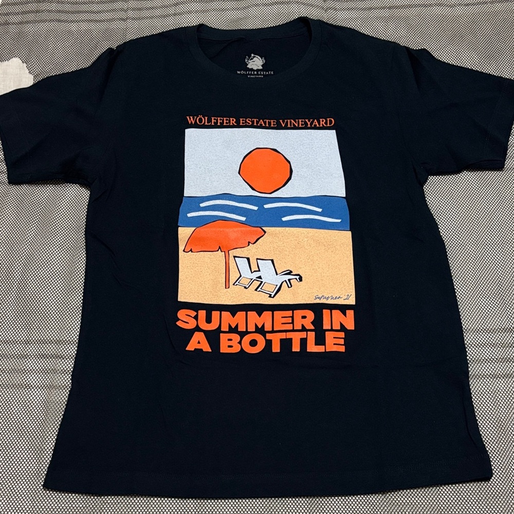 Wolffer Estate (Hamptons) summer in the bottle limited edition t-shirt. NEW